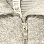 Lululemon  Size 8 Gray Stand Out Sherpa Quarterzip Pullover Jacket Sweatshirt Photo 3