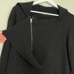 J.Crew  Women’s Cashmere Wool Blend Dream Zip Henley Sweater Black Small Photo 5