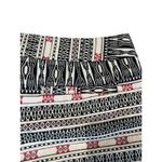 Artisan NY Tribal Print Cream & Black Midrise Cotton Blend Shorts Women's Size 8 Photo 3