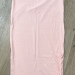 NWOT light pink ribbed maxi skirt with slip in the side Photo 0