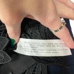 ZARA Contrast Waistband Leggings Crochet Waist Black Size Small Photo 13