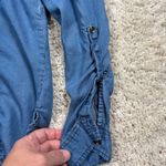 Michael Michael Kors Chambray Zip Front Utility Shirt Womens Size 4 Blue Photo 6