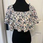 Altar'd State Altar’d State Floral Off-Shoulder Top Crop Ruffle Shirt NWOT Photo 0