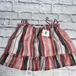 Jack by BB Dakota striped ruffle peplum tank new size XS Photo 3