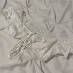 PacSun white lace tie crop top Photo 1