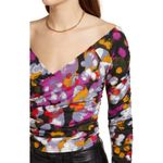 Open Edit  x Nordstrom | NWT | XS | Faux Wrap Long Sleeve Ruched Wide V-Neck Top Photo 1