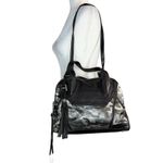 Aimee Kestenberg  Leather Hand/Shoulder Handbag Metallic Camo Black‎ Y2K Design Photo 4