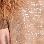 Lapointe Sequin Viscose High Waisted Camel Gold Sequin Midi Skirt Size 2 Photo 12