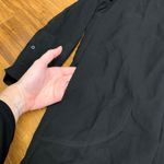 Club Monaco  Black‎ Silk Sheer Chiffon Long Sleeve Midi Dress Size 4 Shirt Dress Photo 2