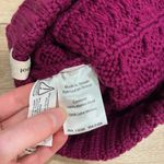 Smartwool  Women’s Ski Town Hat Purple Pom Pom Wool Cable Knit One Size Photo 4