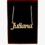 Juliana Name Necklace 18ct Gold Plated Personalized Dainty Necklace Photo 0
