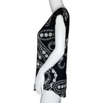 EXPRESS ‎ Shirt Women XS Black White Paisley Neutral Office Casual Versatile Photo 2
