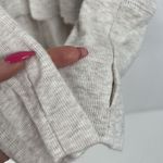 Free People We The  Sz M Malibu Thermal Top Oatmeal Heather Scoop Neck Oversized Photo 5