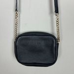 Michael Kors Crossbody Bag Black Leather Gold Chain Strap Zip Card Slots Small Photo 7