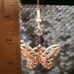 Swavorski Swarovski Bicone & Silverplated butterfly Earrings Photo 2