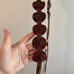 Fossil  Brown Leather Western Concho Belt Photo 4