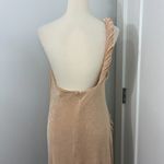 New Misha Size 12 Rose Gold Dune One Shoulder Ruched Midi Dress Photo 4