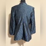 EUC Travis Ayers Blue and Purple Floral Embroidered Button Down Blazer size 16 Photo 4