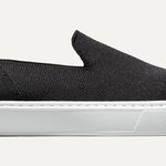 Rothy’s The Original Slip On Black Sneakers Loafers Shoes Size 7 Blue Photo 0