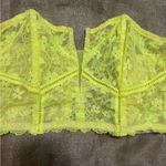 Victoria's Secret  Neon Yellow Green Cropped Bustier Camisole Photo 1