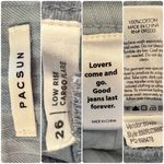PacSun  Low Rise Cargo Ribbed Denim Flare Light Blue Jeans Pockets Size 26 NEW Photo 7