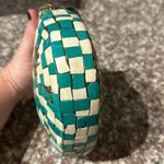 Vintage Turquoise & White Mosaic Tile Purse Blue Photo 8