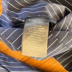 Marled Blouse Long Sleeved Blue & White Stripes Balloon Sleeves XL Photo 4