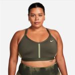 Nike  Pro Dri-Fit Indy Sports Bra in Olive Green 1X Photo 0
