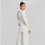 Retrofête Retrofete Saige Double Breasted Blazer in Ivory Size XXL NWT Satin Gold Button Photo 1