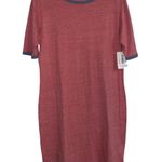 LuLaRoe 2XL JULIA DRESS • RED W/BLUE TRIM • FORM-FITTING • HIGH NECKLINE • BNWT Photo 8