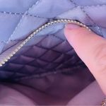 Tommy Bahama Light purple & brown leather detail Quilted backpack bag Laptop Poc Photo 7