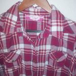 Raquel S/M Flannel Red Plaid Top Size M Photo 3