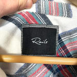 Rails  Women’s Hunter Long Sleeve Plaid Button Down in White/Navy/Red Size S Photo 3