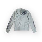 Lucky Brand VHTF: new Y2K â¤ď¸ď¸ Floral Geisha Embroidery Zip Hoodie â¤ď¸ď¸ Blue â¤ď¸ M Photo 8