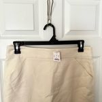 J.Crew  Beige The Pencil‎ Skirt Classic 2 Front Pockets Cotton NWT Size 10 Photo 3