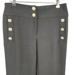 Chico's  Pants Black Nautical Gold Button Embellishments Cuffed Preppy 00 / XS Photo 1