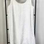 Jill Stuart White Eyelash Fringe Sleeveless Mini Dress Photo 0