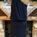 City Triangles Navy One-Shoulder Dress with Embellished Detail Photo 3