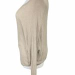 Theory Washed Khaki Lightweight Slub Knit Scoop Neck Sweater Photo 7