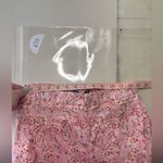 ZARA  High-Waisted Wide Leg Linen Blend Trouser Pants Size Small Paisley New Pink Photo 3