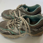 APEX Women Running Shoes Gray Teal Lace Up Athletic Sneakers Size 8 Silver Photo 0