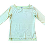 FootJoy  Women’s Top Golf Boatneck 3/4 sleeve Neon Striped Small Photo 0