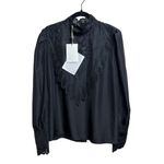 ROHE Magalie Silk Black Blouse NWT Sz. 40 (US 8/L) Size L Photo 5