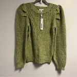 525 America Sweater Pointelle Knit Wool Blend Pear Green Sweater S NWT Revolve Photo 2