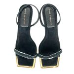 Good American Womens Standout Slingback Square Toe Heeled Sandals Black Size 8 Photo 1