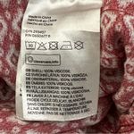 H&M  Button Front Mini Skirt Womens 4 Red White Geometric 100% Viscose Indie Boho Photo 4