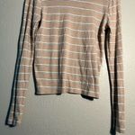 SO  Women's Tan Striped Long Sleeve Top SZ XS Summer Casual T Shirt Cute + Petite Photo 4