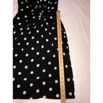 Polka Dot Dress Ralph Lauren LRL Size 8 Cap Sleeve Black White Twist Knot Slinky Photo 8