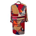 Diane Von Furstenberg DVF  Freya Dress Silk Geometric Print Size 2 Photo 8