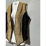 Laura Fisher Bonvallet Vintage Chenille Gold Black Textured Art to Wear Vest Size undefined Photo 2